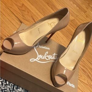 Christian Louboutin peep toe heels